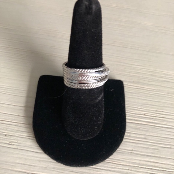 David Yurman Large Diamond Crossover Ring - Picture 6 of 10